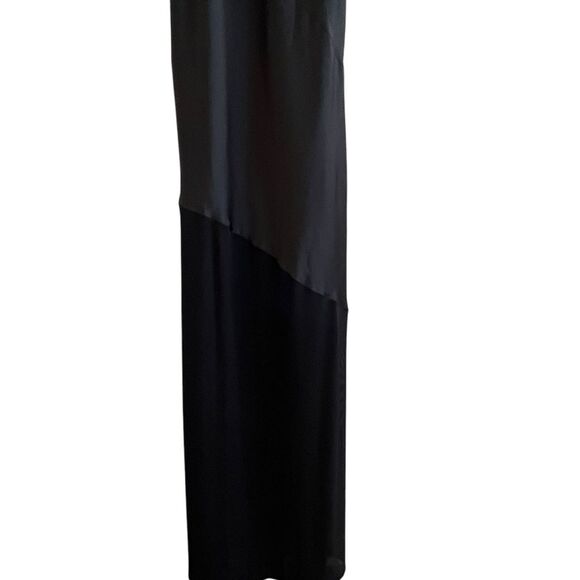 French Connection Satin Mesh Slip Dress Black Long Sz 4 Whimsigoth Grunge 90’s - Picture 4 of 10